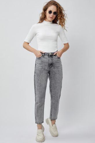 מכנס ג'ינס גזרת MOM