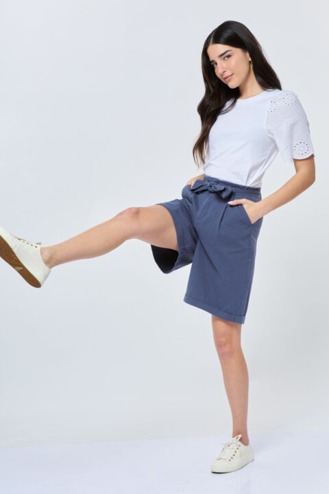 ⁦ברמודה ארוכה עם קשירה⁩ – תמונה ⁦6⁩